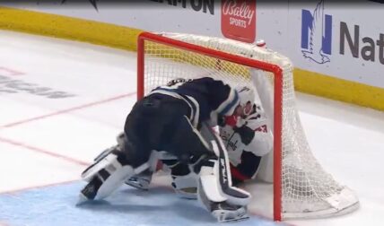 Elvis Merzlikins fights Tom Wilson. Pittsburgh Penguins beat Hurricanes. NHL trade talk